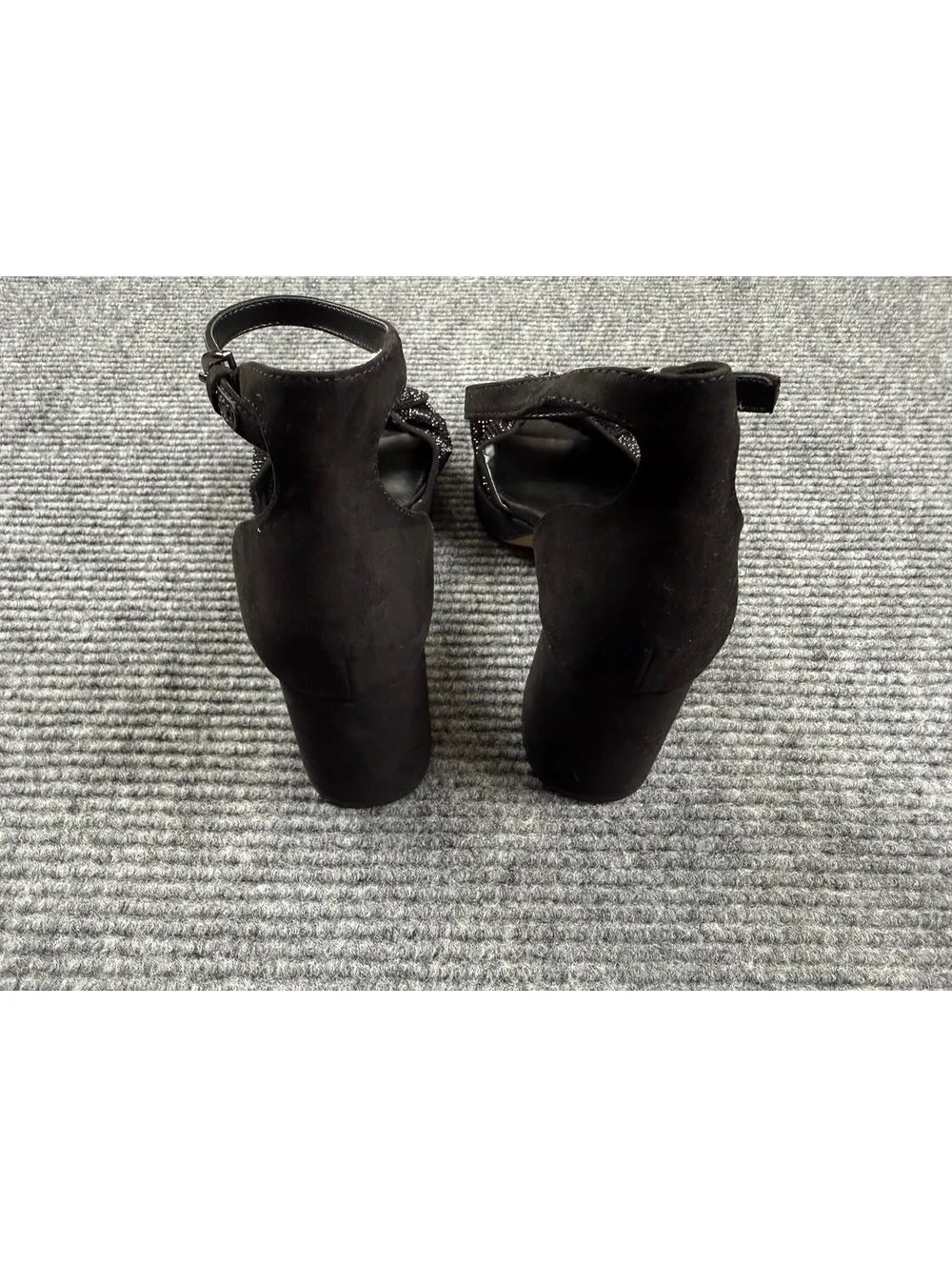 J.Crew Black Rhinestone Platform Block Heel Sandals Women’s Size 10 New [COPY]